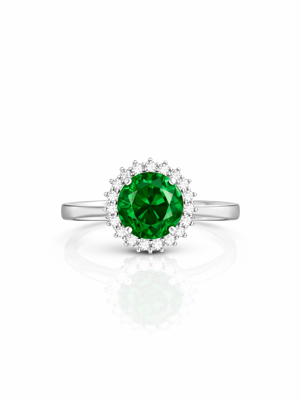 inel green paloma Inel Argint Green Paloma - imagine 1