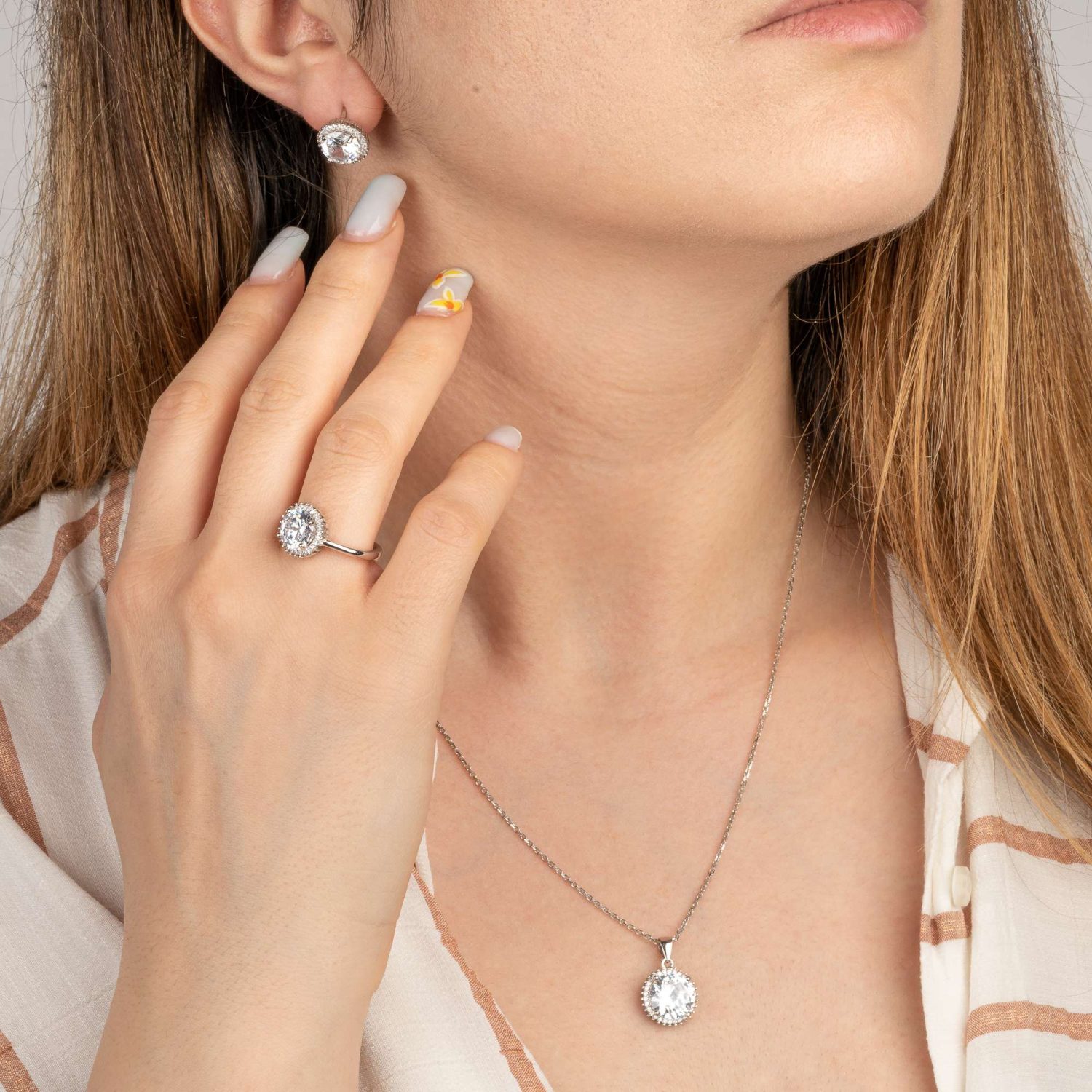 Set Argint 925 Rodiat Paloma Colier + Cercei